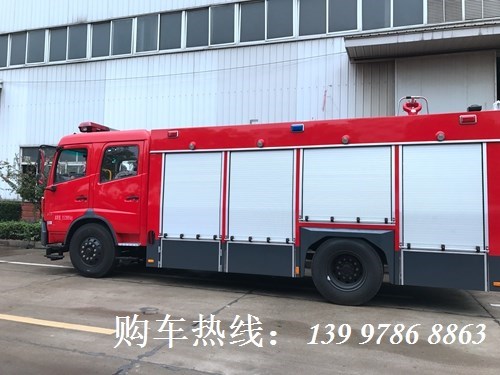 国五东风天锦6吨水罐消防车